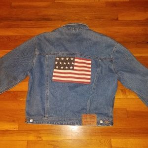 VINTAGE 90s RALPH LAUREN POLO DENIM JACKET SZ L